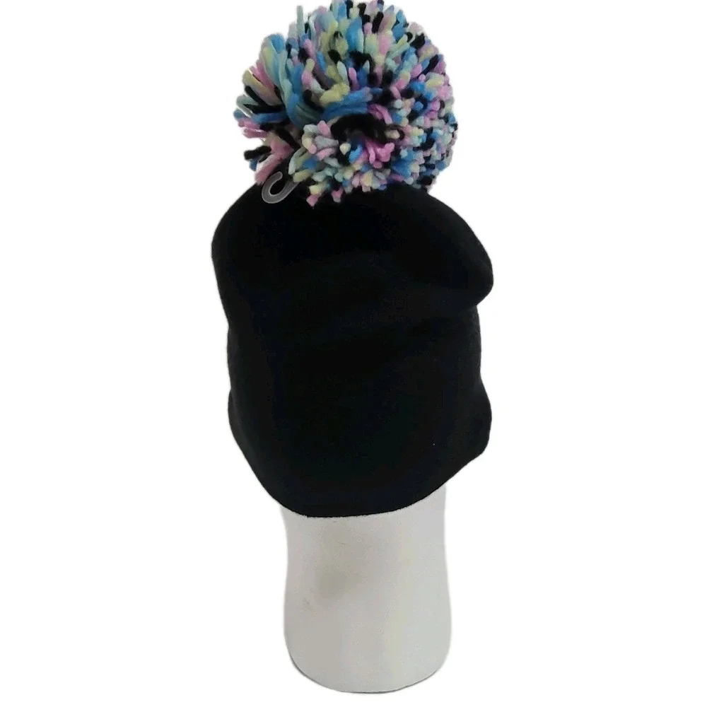 Rolling Stones Pom Beanie Winter Hat, ‎ Classic Checkered Tongue Logo NWT
